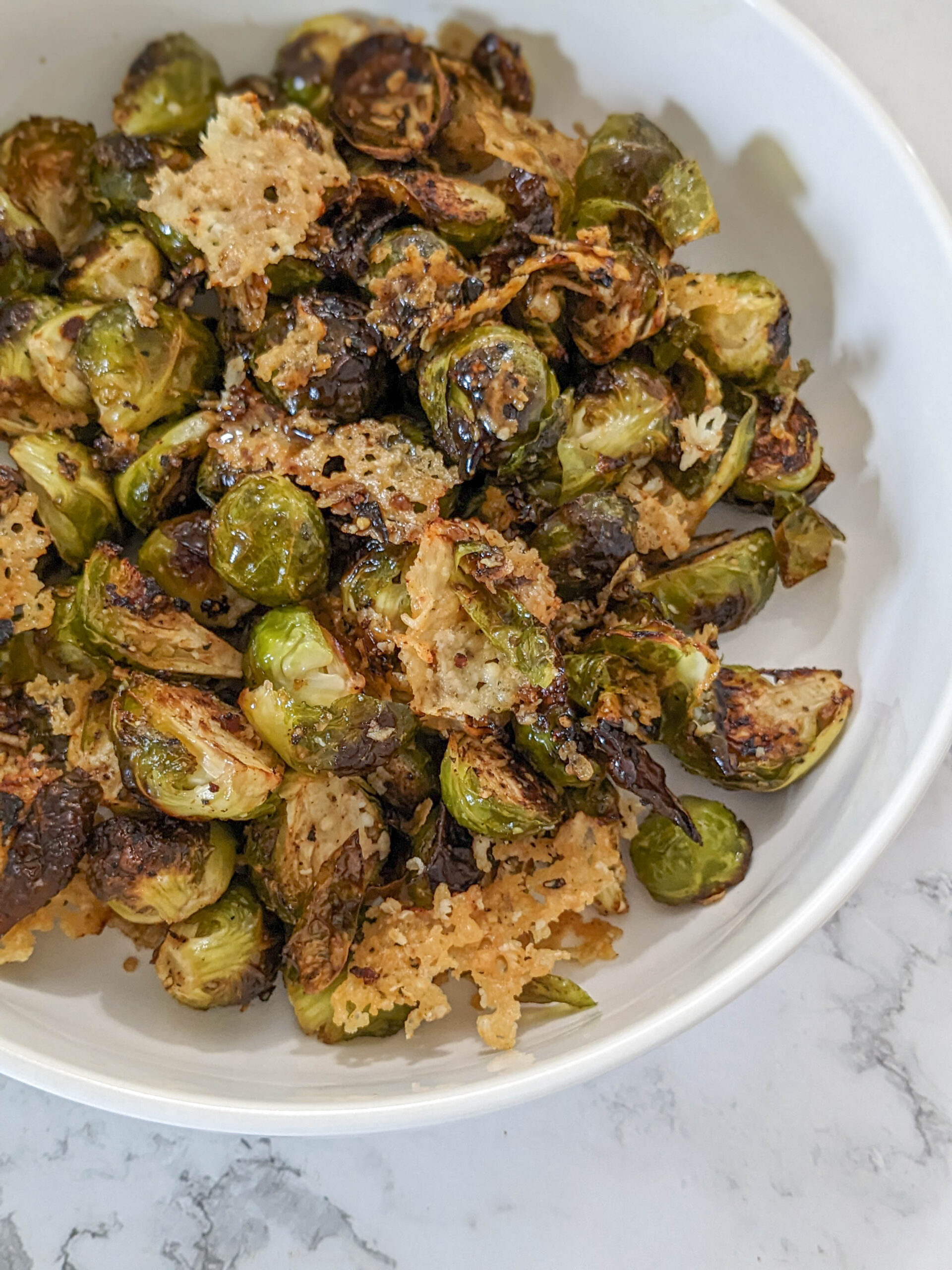 Roasted Parmesan Balsamic Brussels Sprouts