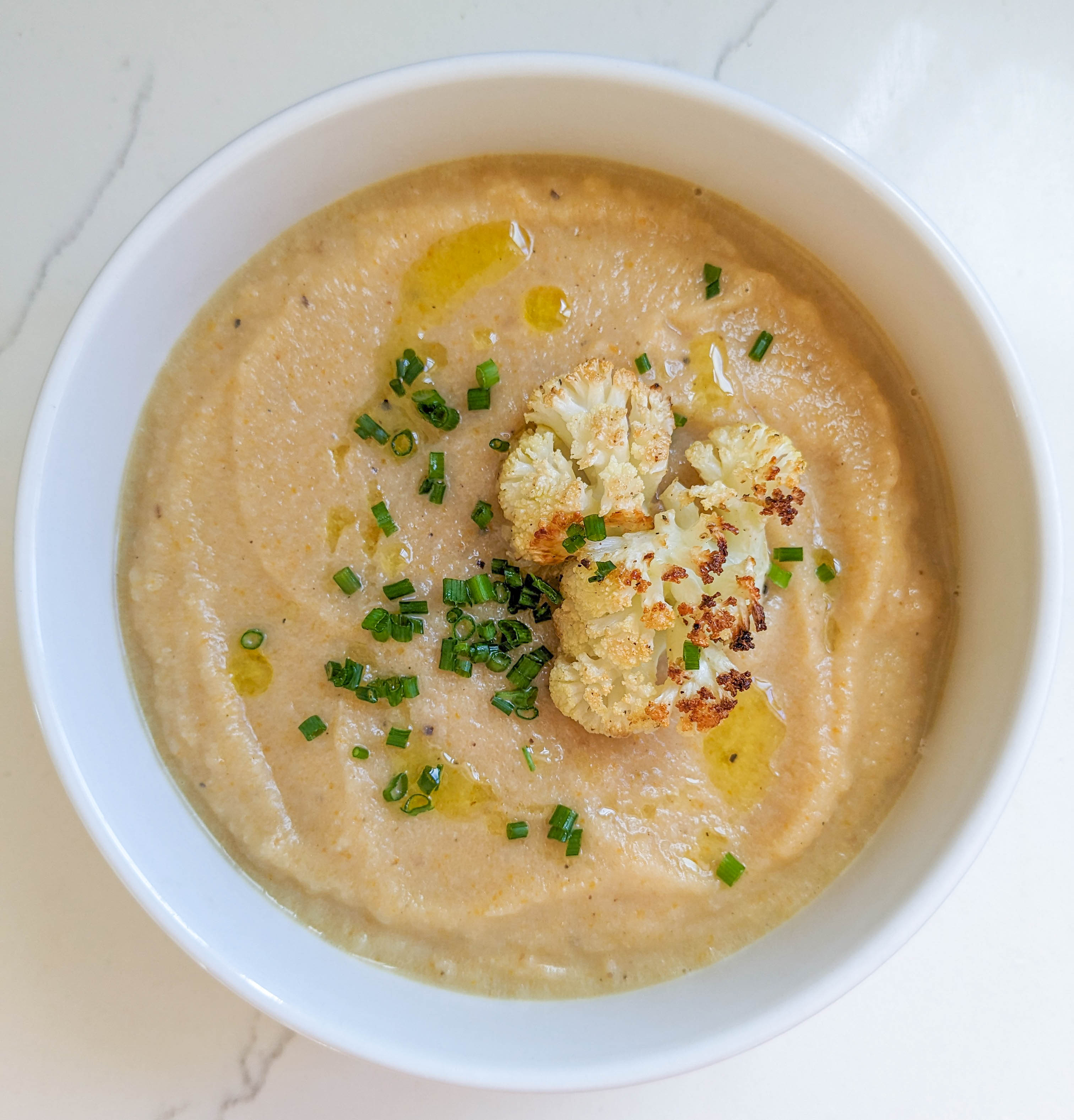 Roasted Cauliflower Carrot Soup