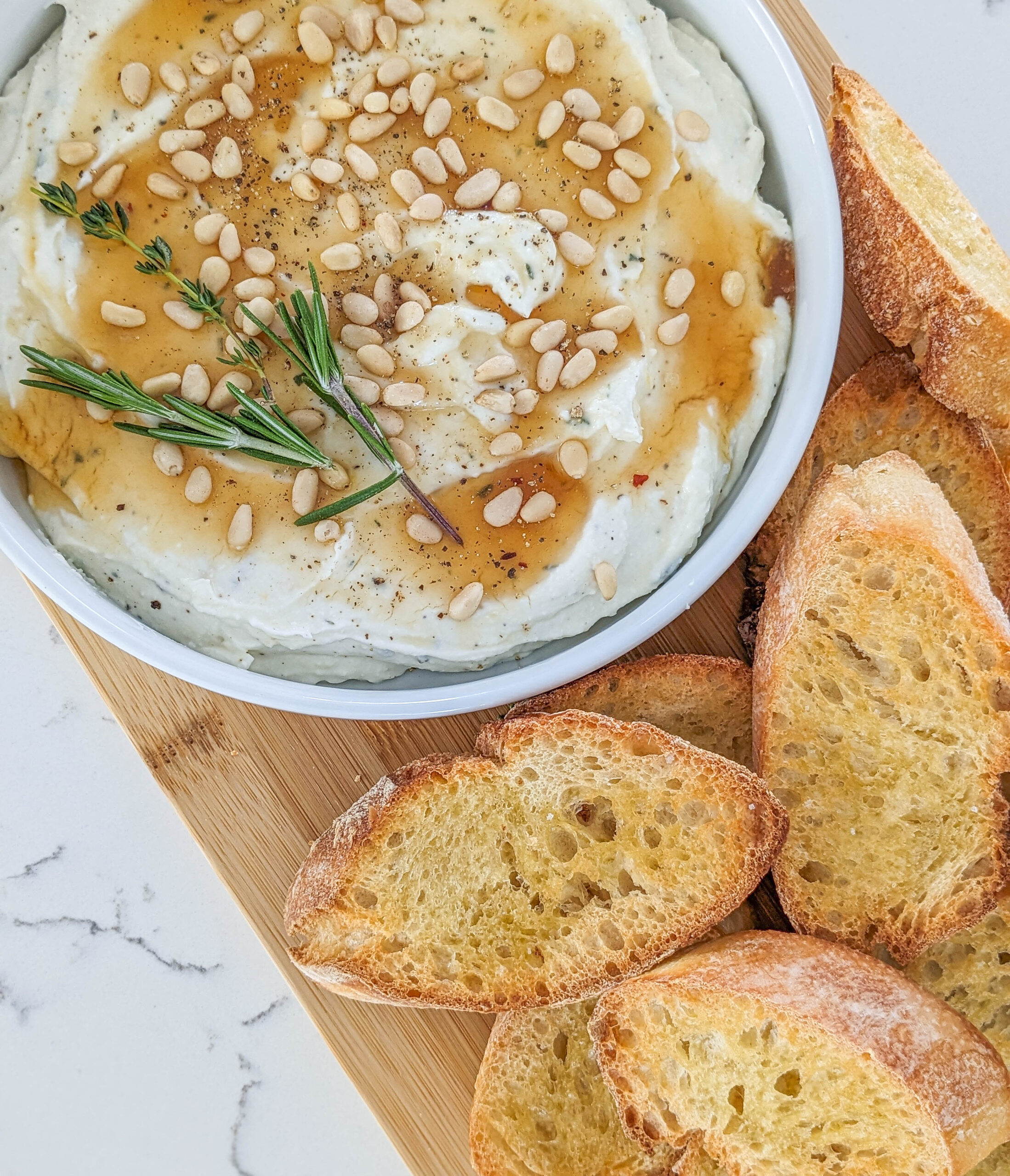 Whipped Ricotta Dip with Hot Honey